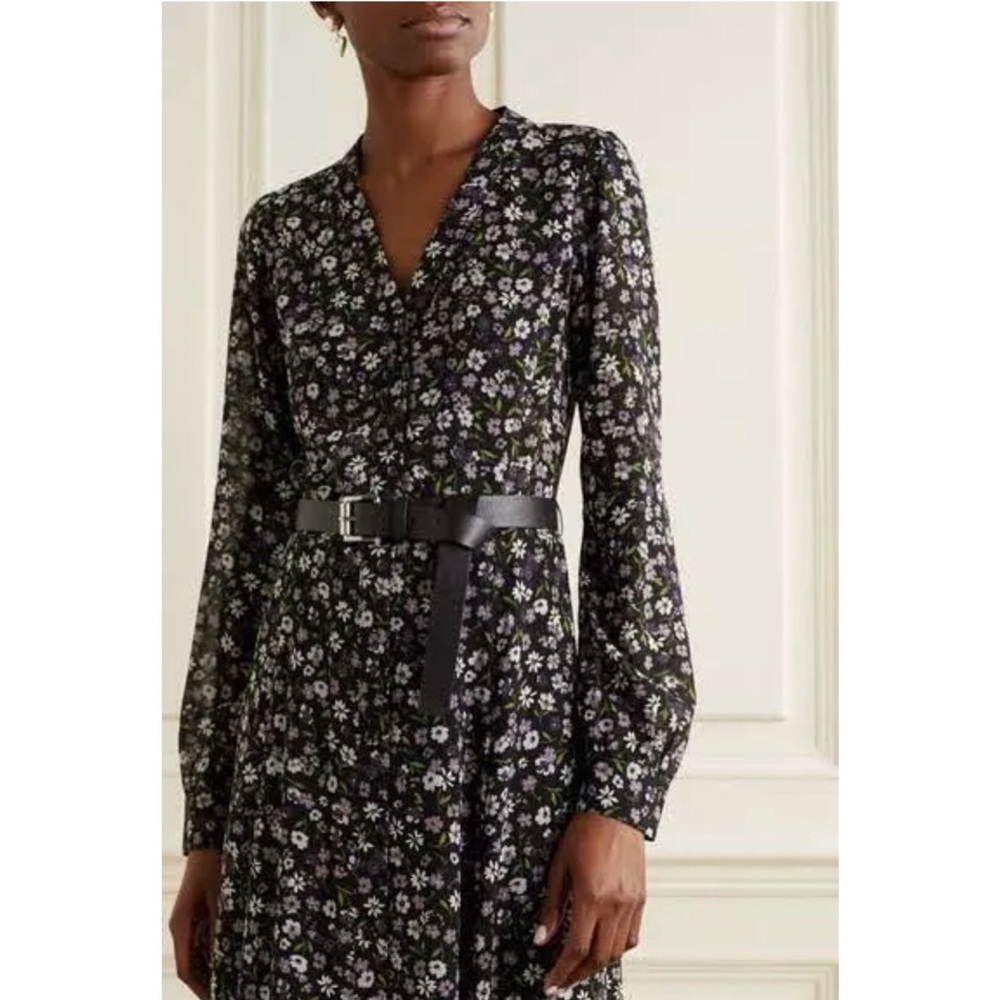 MICHAEL KORS Floral Georgette Shirt dress